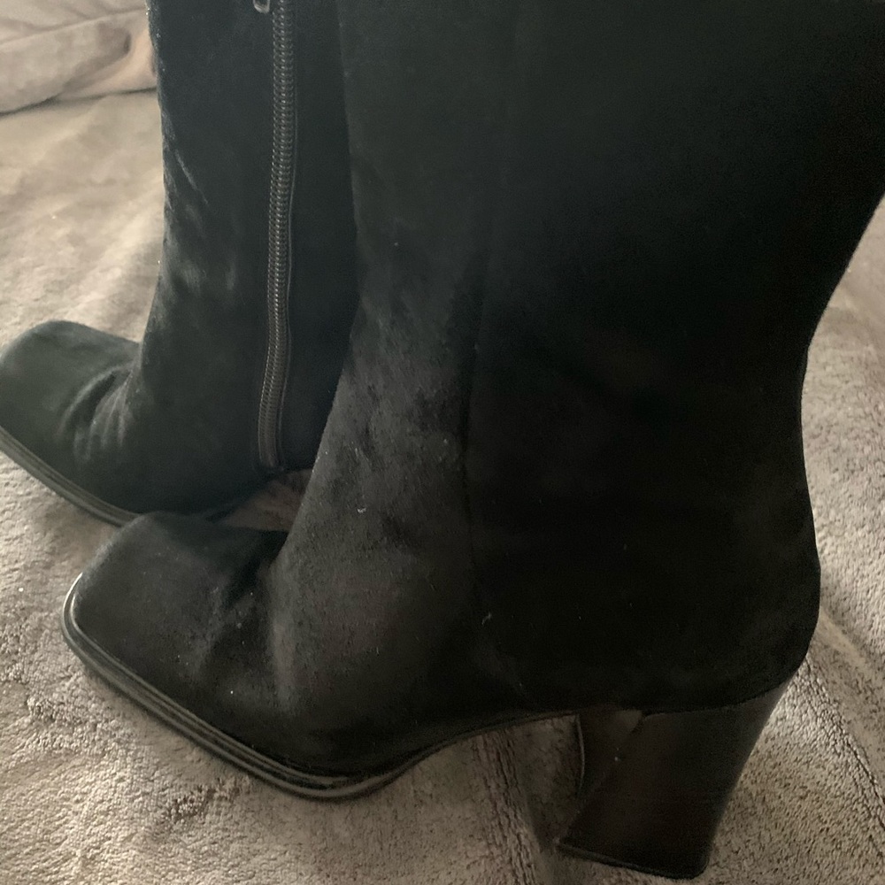 Suede blk Via Spiga boots made in Italy Gorgeous